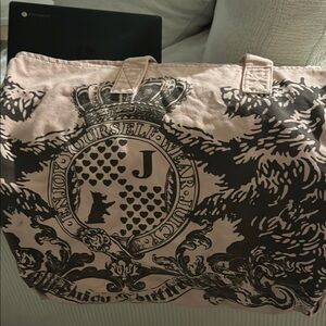 Juicy Couture Pink and Black Graphic Tote